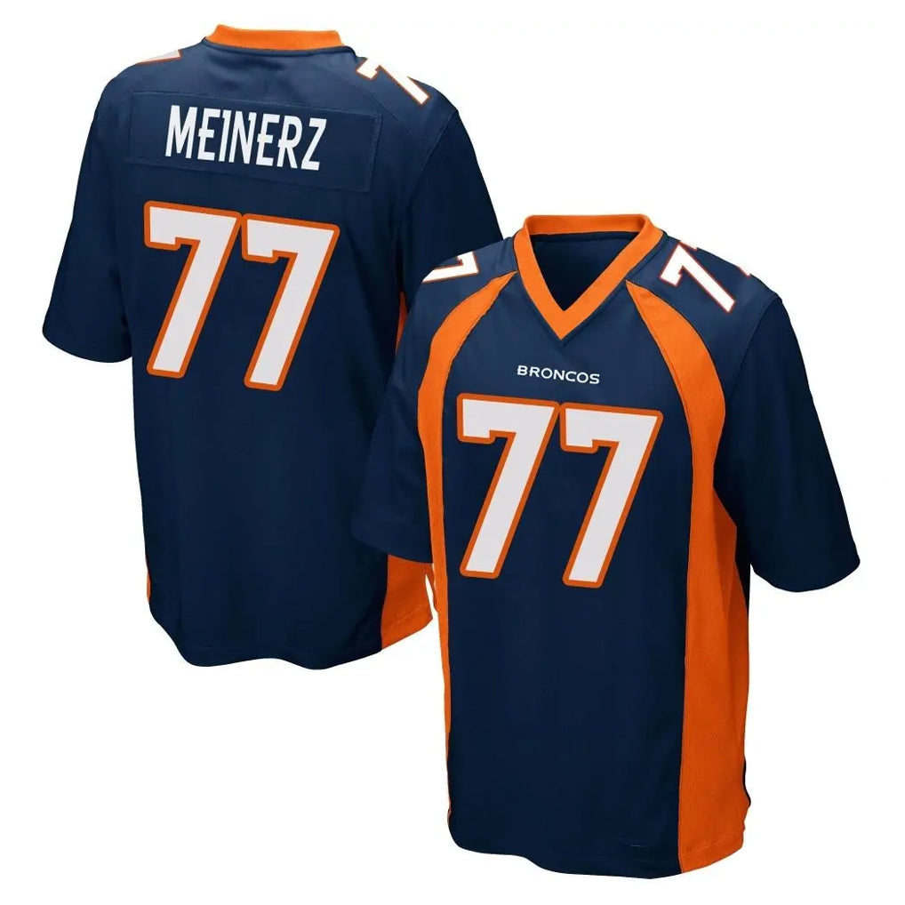 Vanessashop D.Broncos #77 Quinn Meinerz Player Navy Game Stitched Jerseys