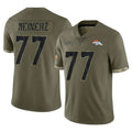 Vanessashop D.Broncos #77 Quinn Meinerz Player Olive Salute To Service Limited Stitched Jerseys