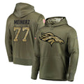 Vanessashop D.Broncos #77 Quinn Meinerz Player Olive Salute to Service Pullover Hoodies Home Game Stitched Jerseys