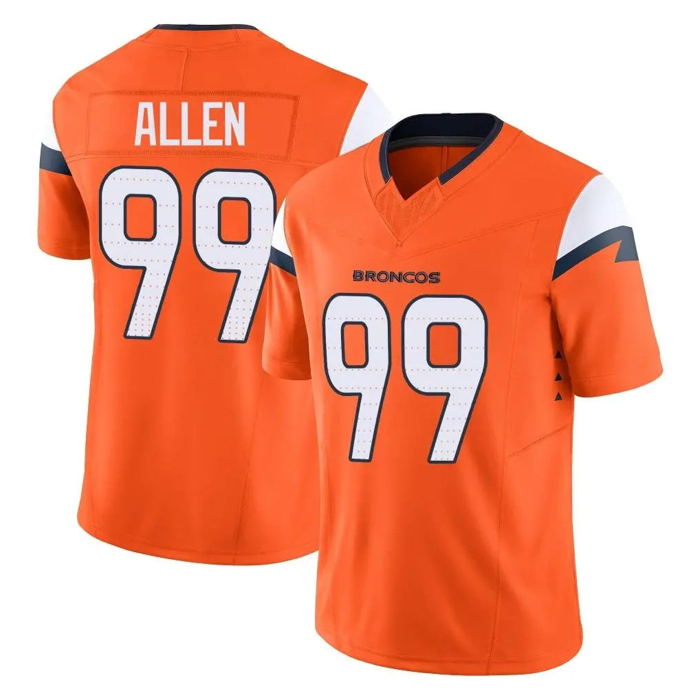 Vanessashop D.Broncos #99 Zach Allen Player Orange Vapor F.U.S.E. Limited Home Game Stitched Jerseys