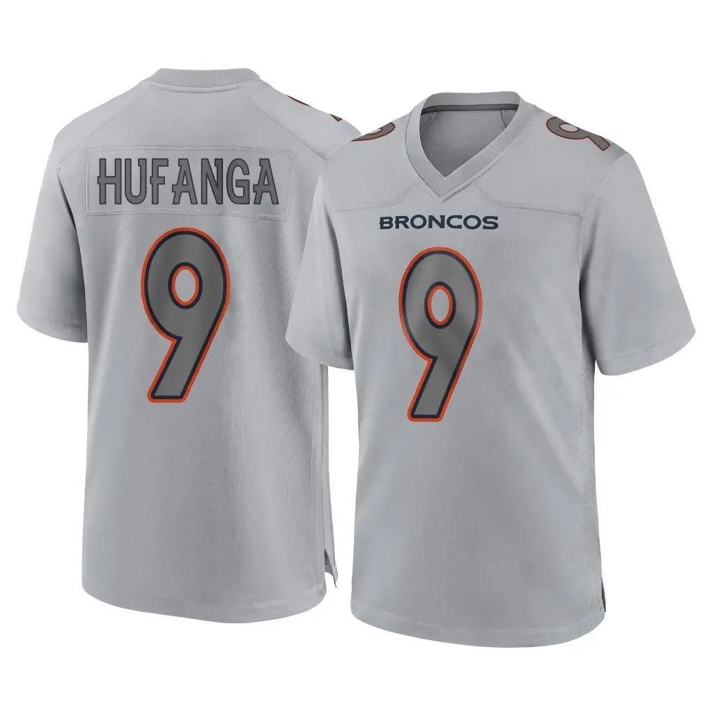 Vanessashop D.Broncos #9 Talanoa Hufanga Player Gray Atmosphere Fashion Limited Game Stitched Jerseys