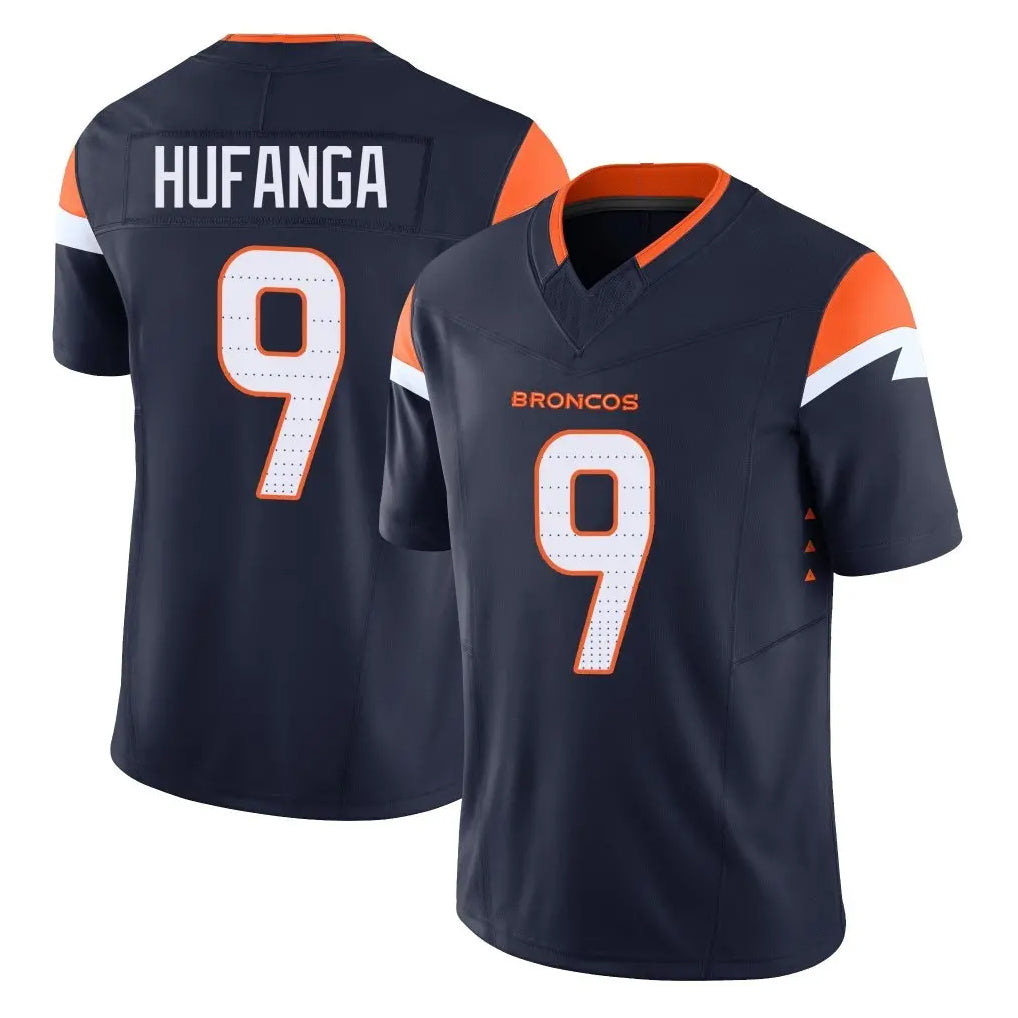 Vanessashop D.Broncos #9 Talanoa Hufanga Player Navy Limited Vapor F.U.S.E. Home Game Stitched Jerseys