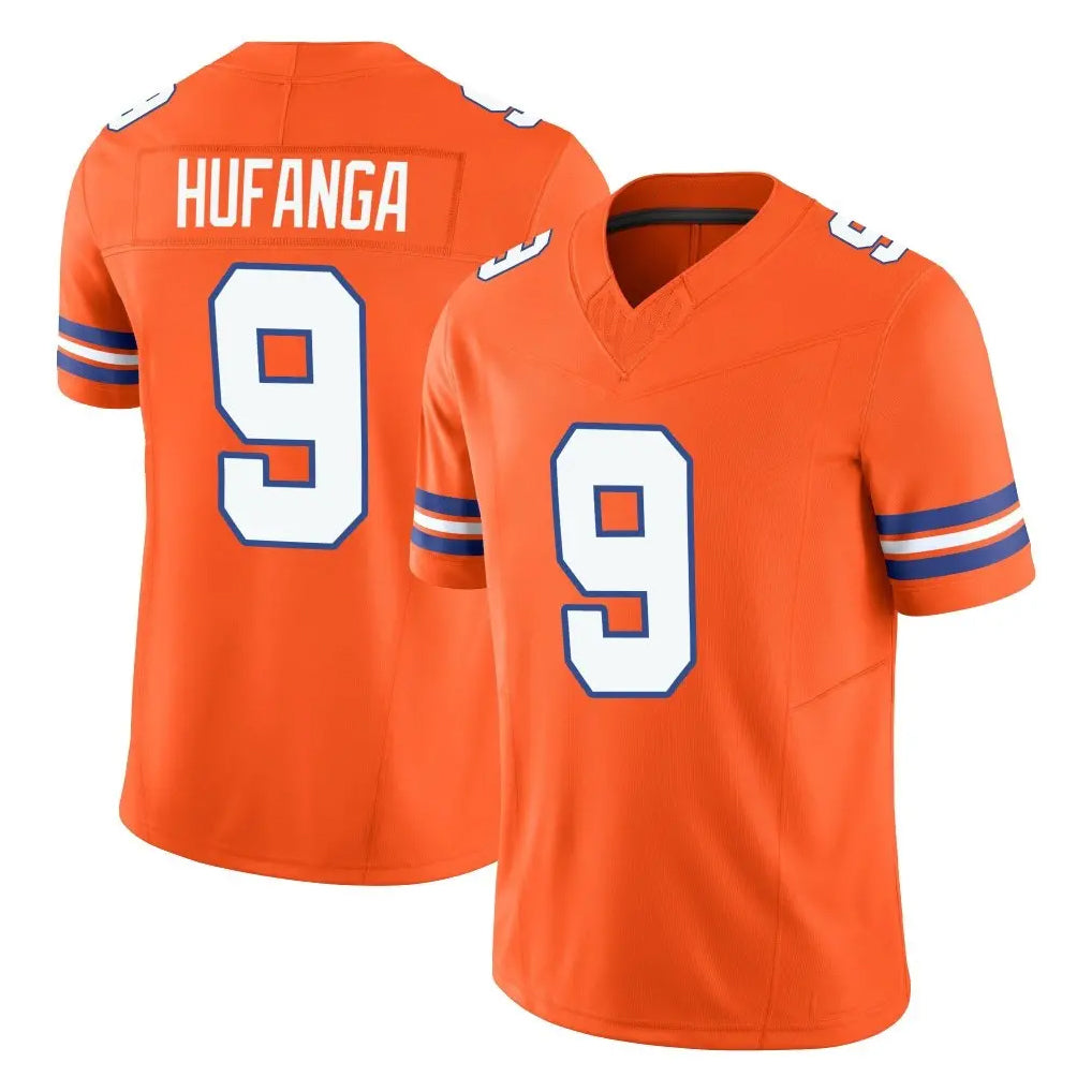 Vanessashop D.Broncos #9 Talanoa Hufanga Player Orange Limited Alternate Vapor F.U.S.E. Throwback Game Stitched Jerseys