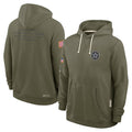 Vanessashop D.Cowboys Olive Salute to Service Pullover Hoodies Limited Blank Player Stitched Jerseys