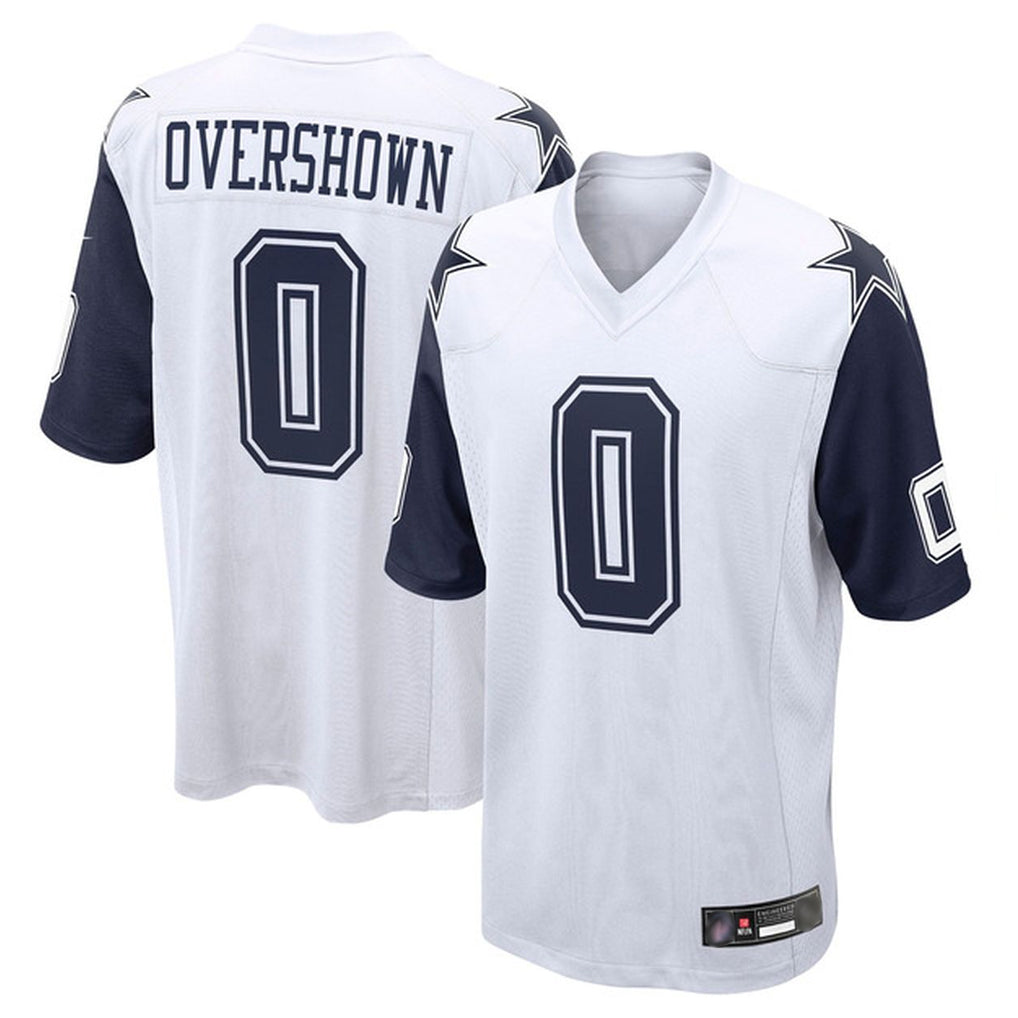 Vanessashop D.Cowboys #0 DeMarvion Overshown Player White-Navy Home Game Stitched Jerseys