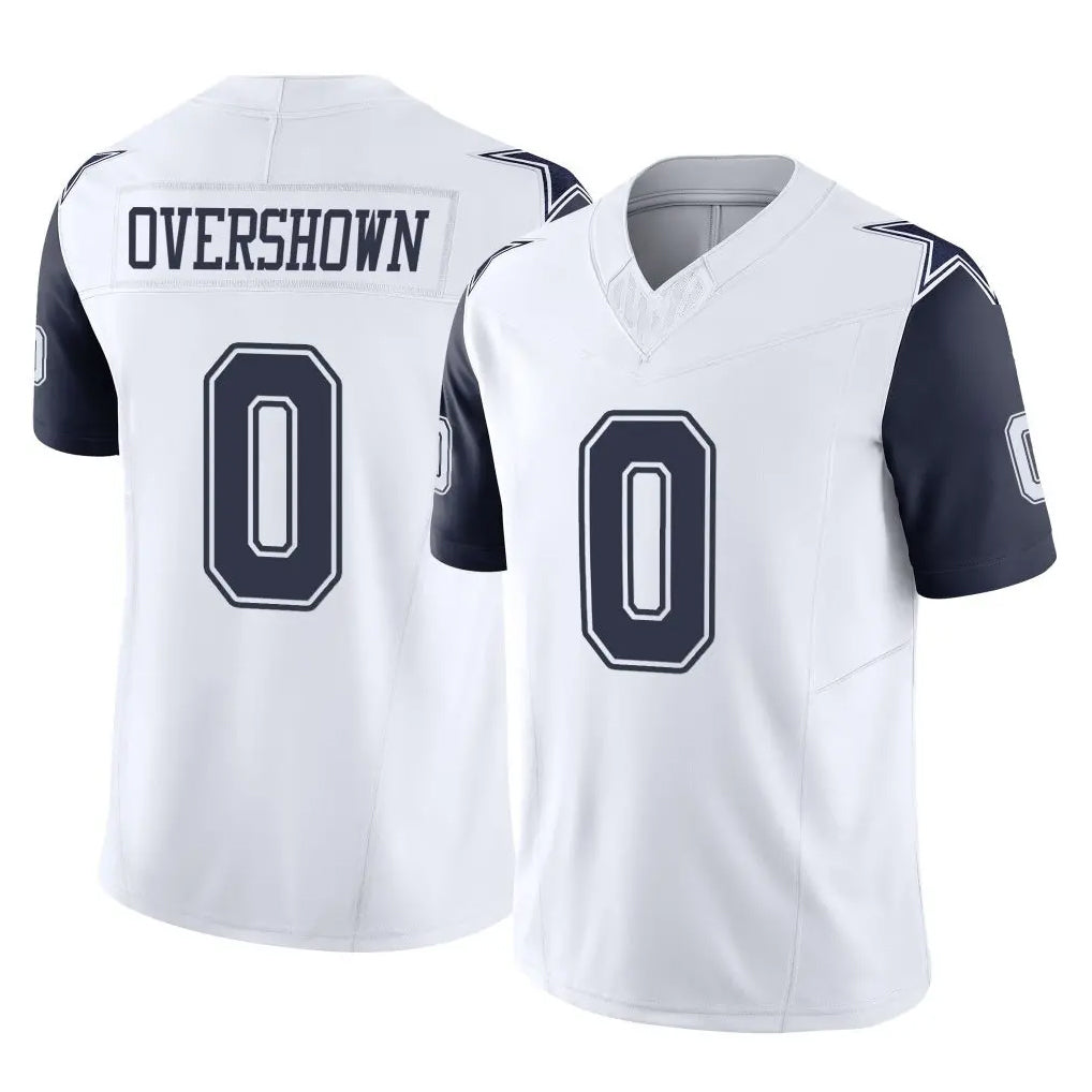 Vanessashop D.Cowboys #0 DeMarvion Overshown Player White-Navy Limited Vapor F.U.S.E. Home Game Stitched Jerseys