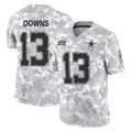 Vanessashop D.Cowboys #13 Caleb Downs Player Arctic Camo Salute to Service Limited Home Game Stitched Jerseys