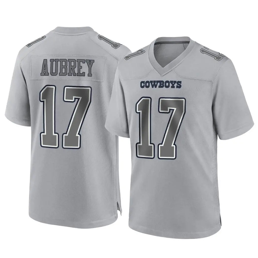 Vanessashop D.Cowboys #17 Brandon Aubrey Player Gray Atmosphere Fashion Home Game Stitched Jerseys