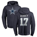 Vanessashop D.Cowboys #17 Brandon Aubrey Player Navy Pullover Hoodies Limited Stitched Jerseys
