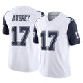 Vanessashop D.Cowboys #17 Brandon Aubrey Player White-Navy Limited Vapor F.U.S.E. Home Game Stitched Jerseys