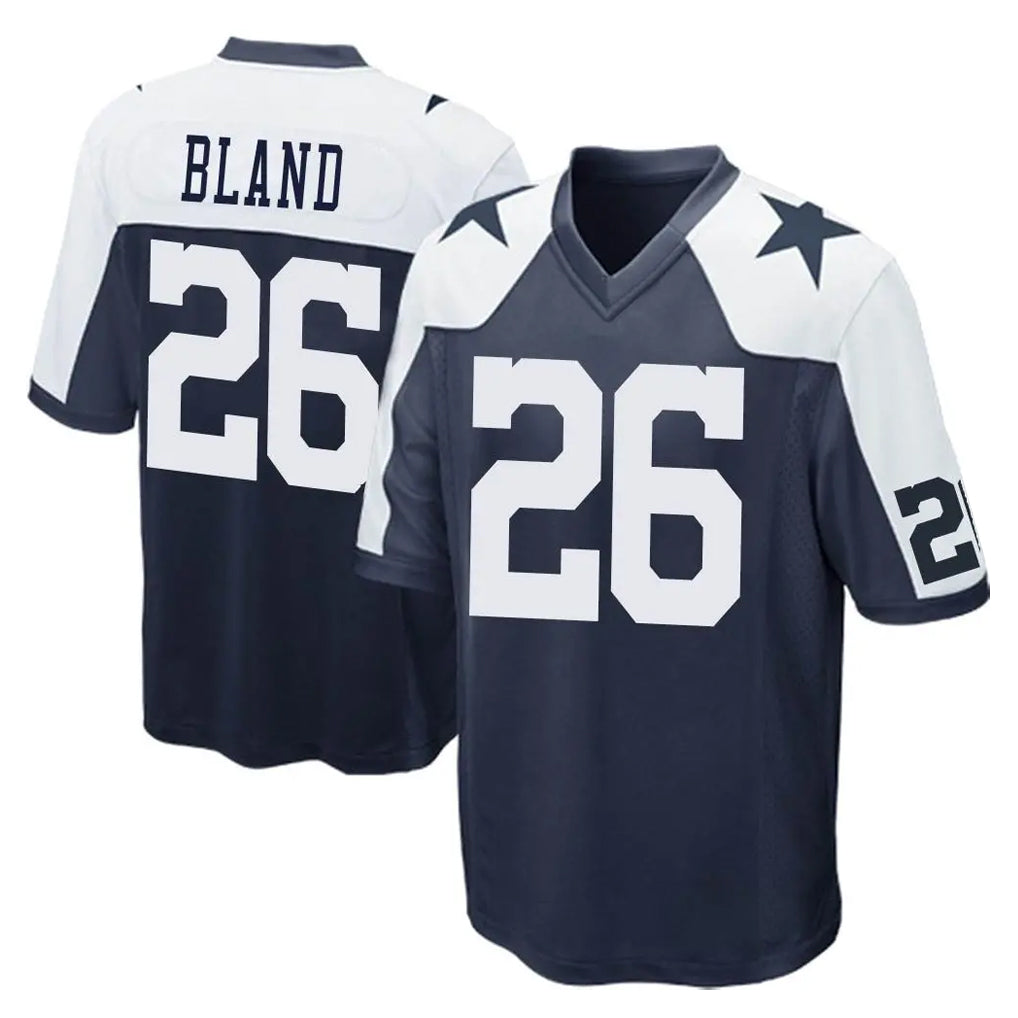 Vanessashop D.Cowboys #26 DaRon Bland Player Navy-White Alternate Home Game Stitched Jerseys