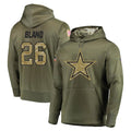 Vanessashop D.Cowboys #26 DaRon Bland Player Olive Salute to Service Pullover Hoodies Home Game Stitched Jerseys