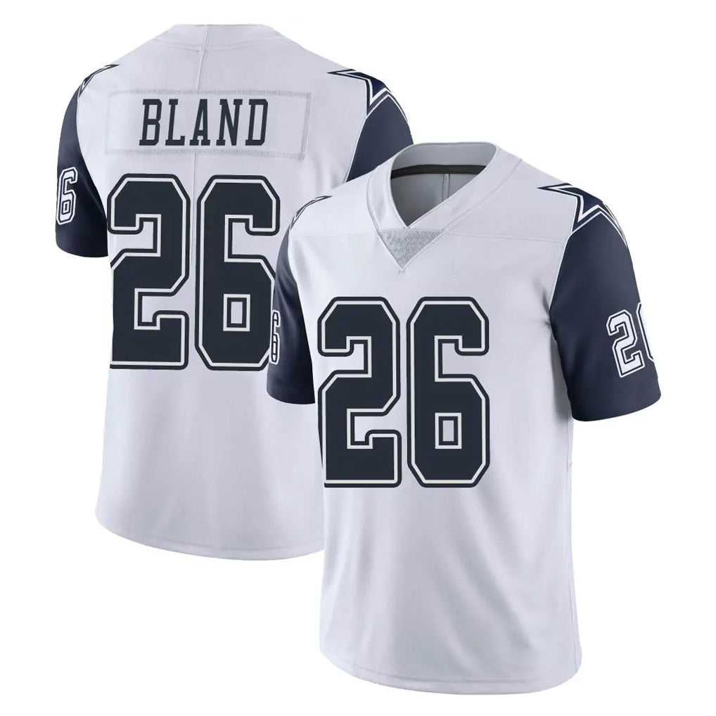 Vanessashop D.Cowboys #26 DaRon Bland Player White-Navy Limited Color Rush Vapor Untouchable Home Game Stitched Jerseys