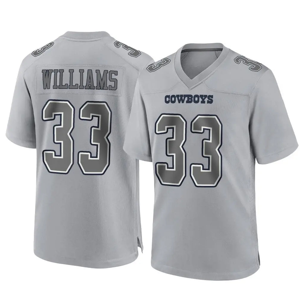 Vanessashop D.Cowboys #33 Javonte Williams Player Gray Atmosphere Fashion Home Game Stitched Jerseys