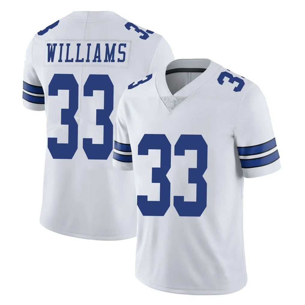 Vanessashop D.Cowboys #33 Javonte Williams Player White Vapor Untouchable Limited Home Game Stitched Jerseys