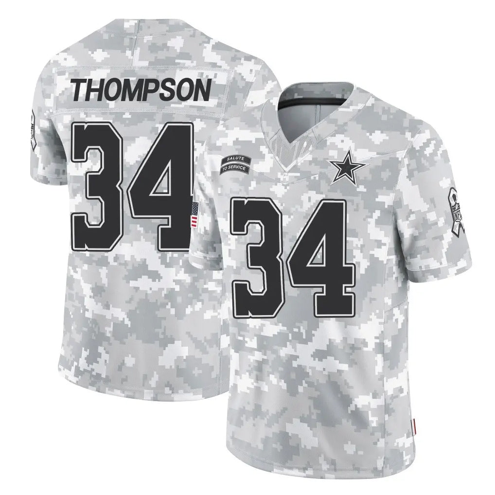 Vanessashop D.Cowboys #34 Jalen Thompson Player Arctic Camo Salute to Service Limited Home Game Stitched Jerseys