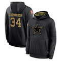 Vanessashop D.Cowboys #34 Jalen Thompson Player Black Salute to Service Pullover Hoodies Limited Stitched Jerseys