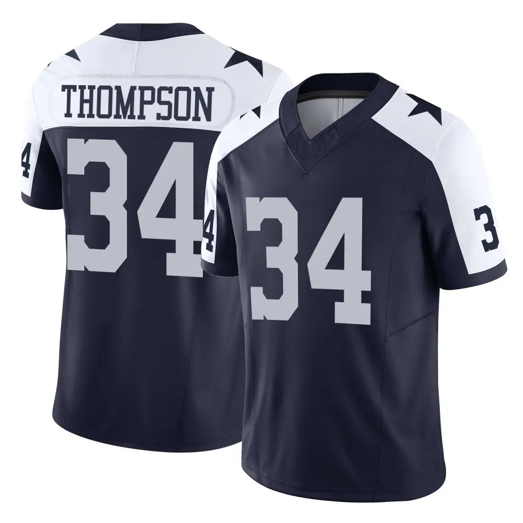 Vanessashop D.Cowboys #34 Jalen Thompson Player Navy-White Limited Alternate Vapor F.U.S.E. Home Game Stitched Jerseys