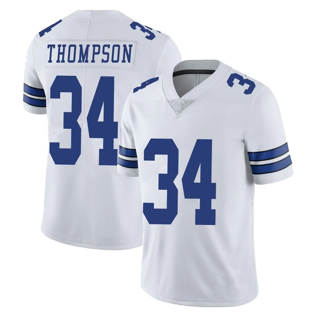 Vanessashop D.Cowboys #34 Jalen Thompson Player White Vapor Untouchable Limited Home Game Stitched Jerseys