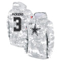 Vanessashop D.Cowboys #3 George Pickens Player Arctic Camo Salute to Service Hoodies Limited Game Stitched Jerseys