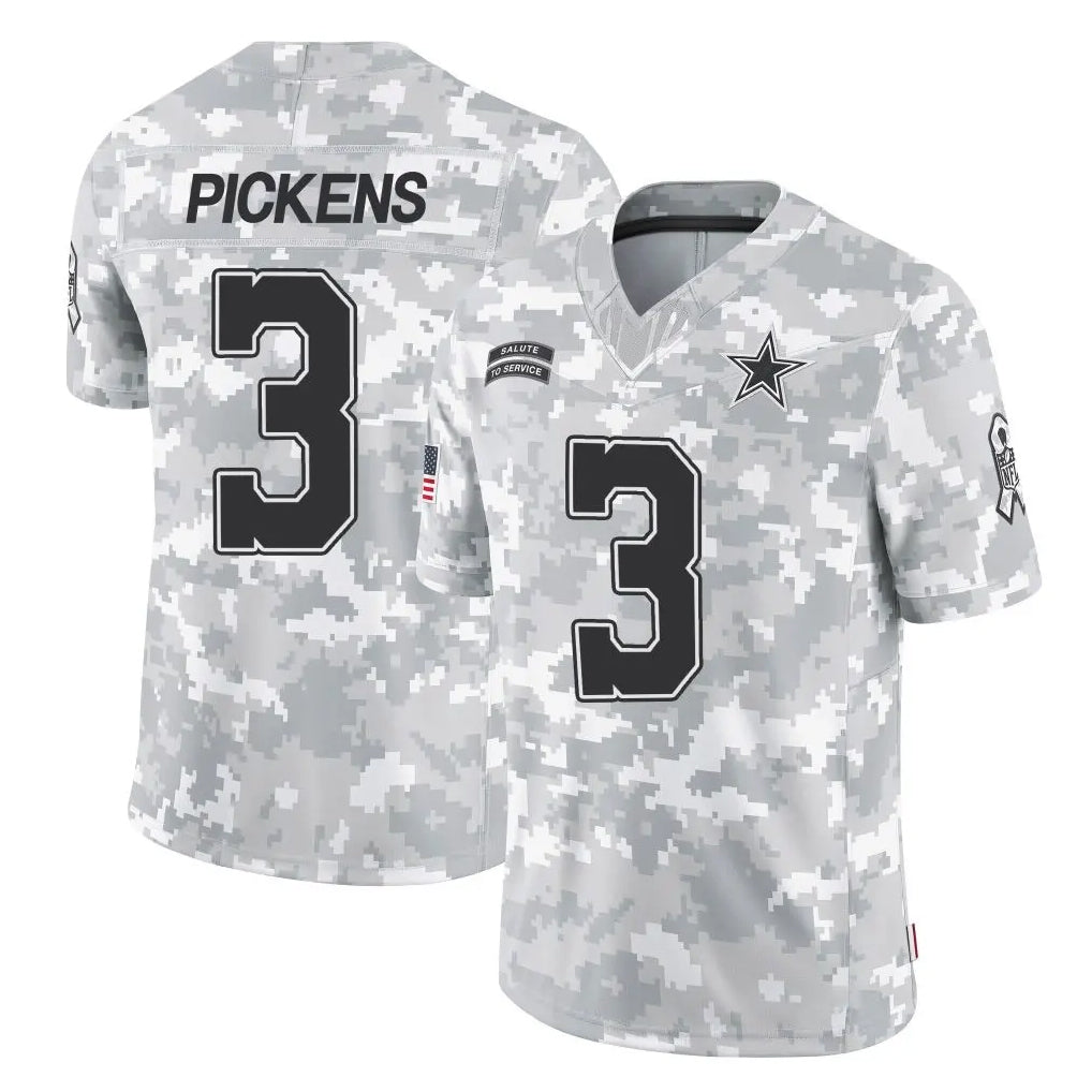 Vanessashop D.Cowboys #3 George Pickens Player Arctic Camo Salute to Service Limited Home Game Stitched Jerseys