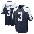 Vanessashop D.Cowboys #3 George Pickens Player Navy-White Alternate Home Game Stitched Jerseys