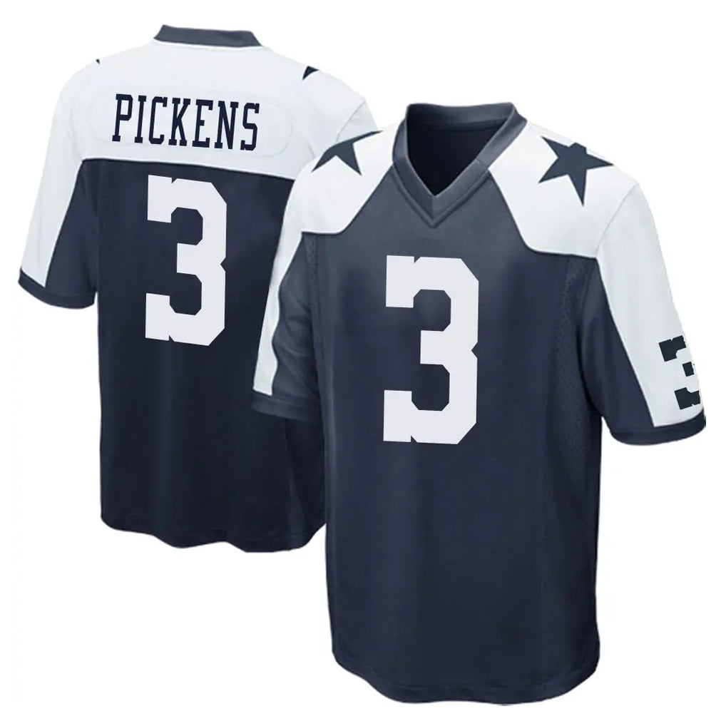 Vanessashop D.Cowboys #3 George Pickens Player Navy-White Alternate Home Game Stitched Jerseys
