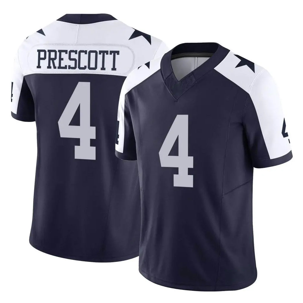 Vanessashop D.Cowboys #4 Dak Prescott Player Navy-White Limited Alternate Vapor F.U.S.E. Home Game Stitched Jerseys