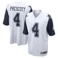 Vanessashop D.Cowboys #4 Dak Prescott Player White-Navy Home Game Stitched Jerseys