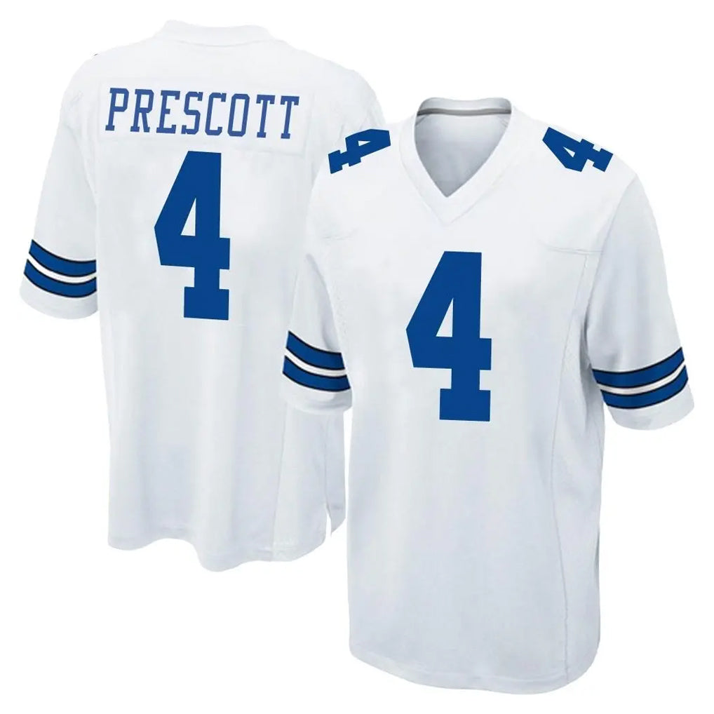 Vanessashop D.Cowboys #4 Dak Prescott Player White Home Game Stitched Jerseys
