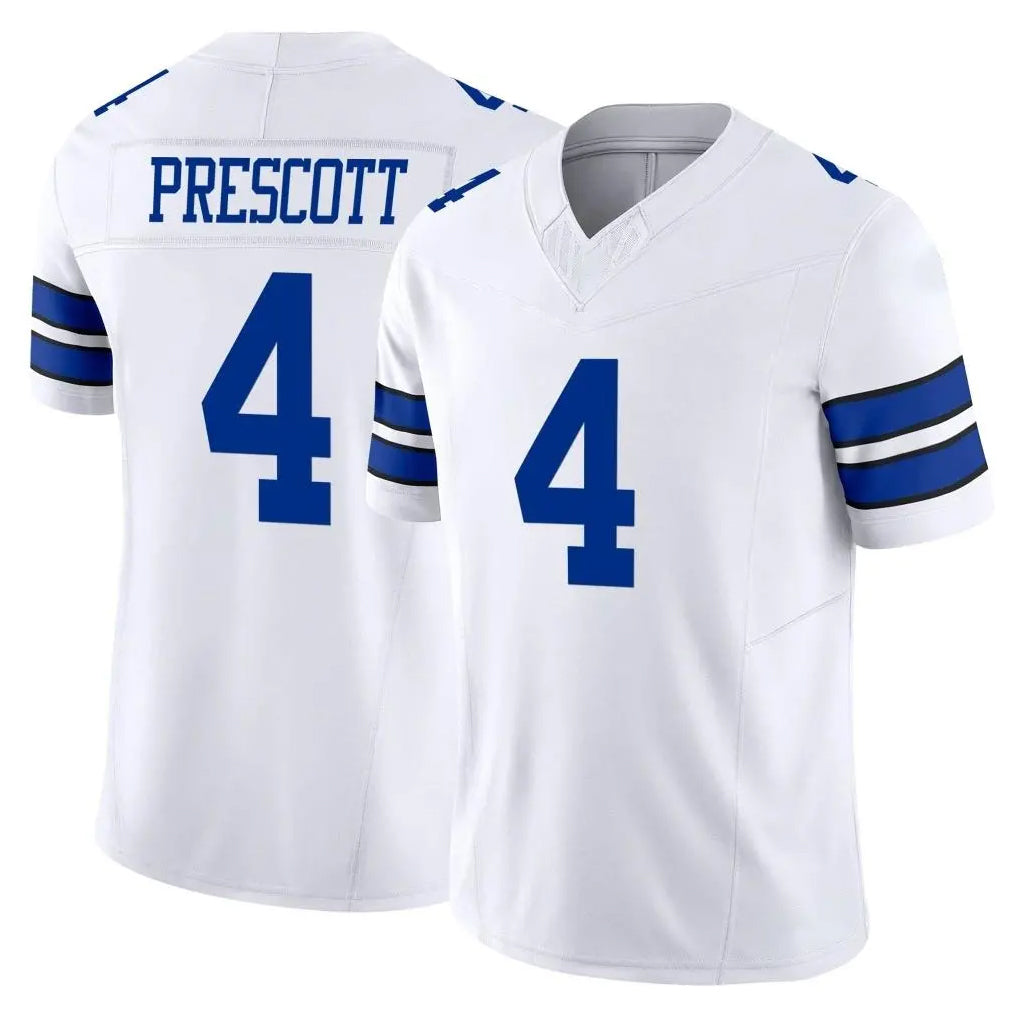 Vanessashop D.Cowboys #4 Dak Prescott Player White Limited Vapor F.U.S.E. Home Game Stitched Jerseys