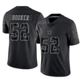Vanessashop D.Cowboys #52 Tyler Booker Player Black Limited Reflective Home Game Stitched Jerseys