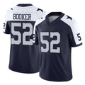 Vanessashop D.Cowboys #52 Tyler Booker Player Navy-White Limited Alternate Vapor F.U.S.E. Home Game Stitched Jerseys