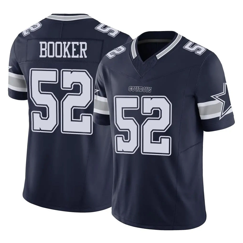 Vanessashop D.Cowboys #52 Tyler Booker Player Navy Limited Vapor F.U.S.E. Home Game Stitched Jerseys