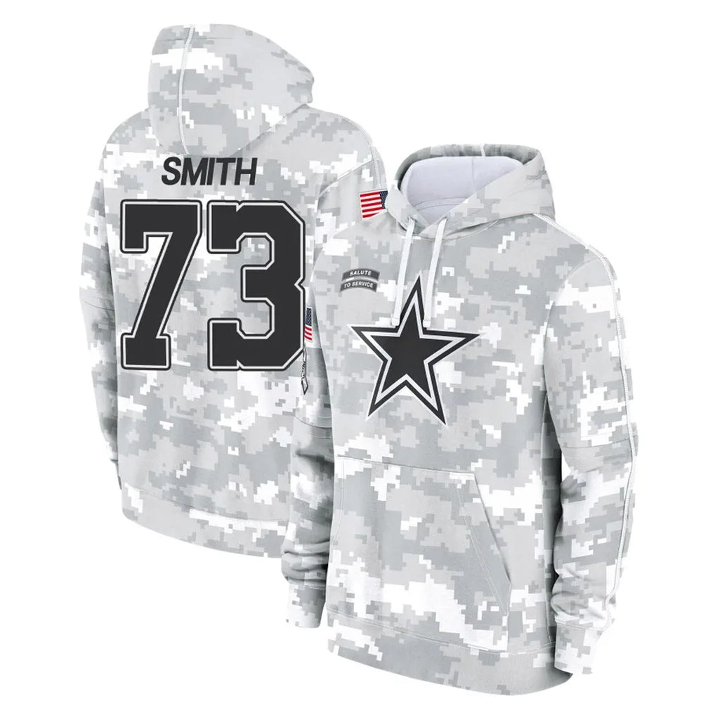 Vanessashop D.Cowboys #73 Tyler Smith Player Arctic Camo Salute to Service Hoodies Limited Game Stitched Jerseys