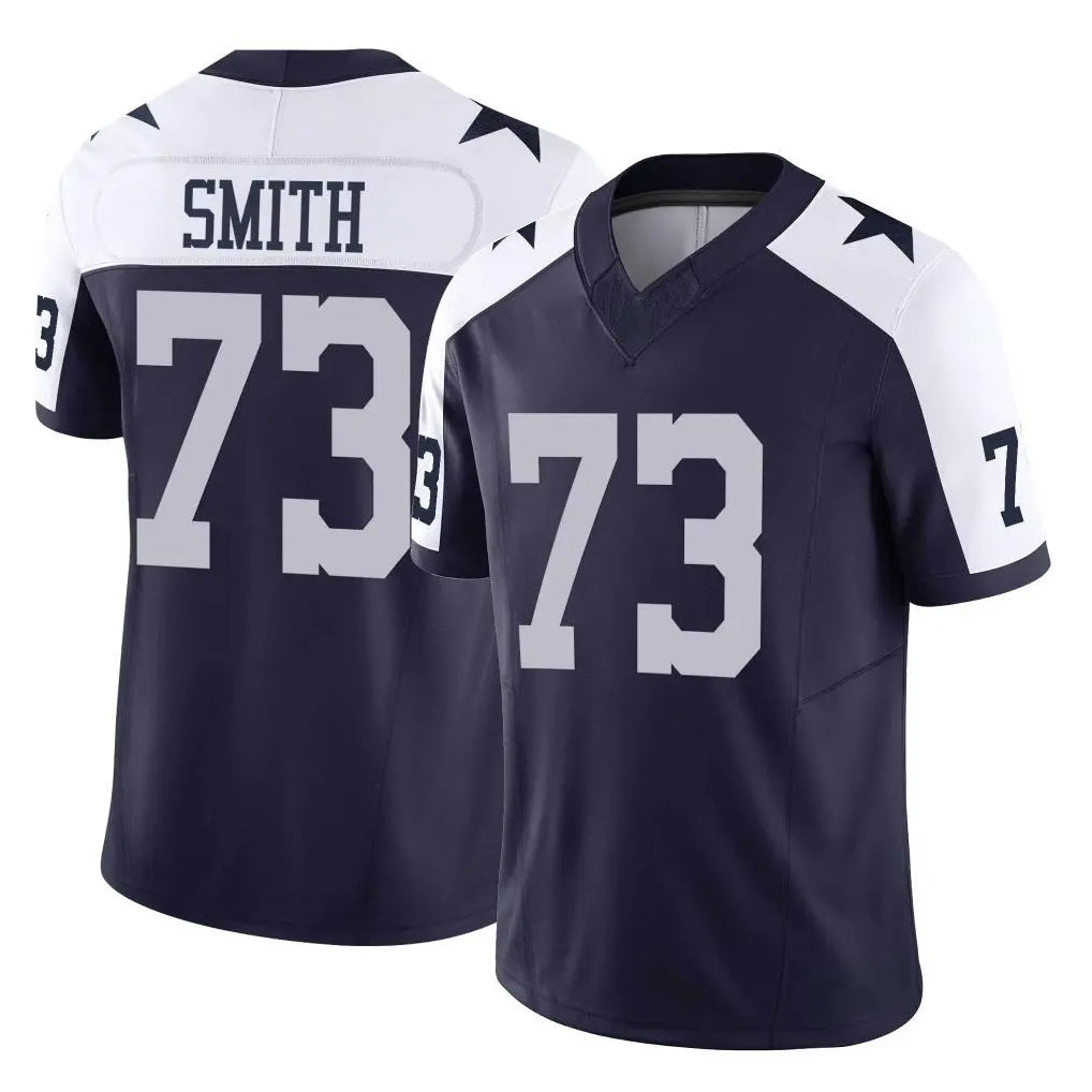 Vanessashop D.Cowboys #73 Tyler Smith Player Navy-White Limited Alternate Vapor F.U.S.E. Home Game Stitched Jerseys