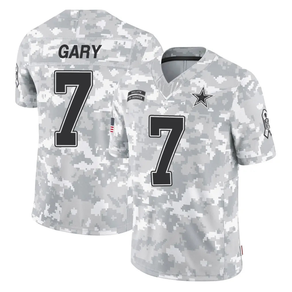Vanessashop D.Cowboys #7 Rashan Gary Player Arctic Camo Salute to Service Limited Home Game Stitched Jerseys
