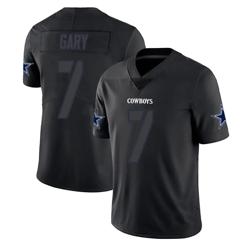 Vanessashop D.Cowboys #7 Rashan Gary Player Black Impact Limited Home Game Stitched Jerseys