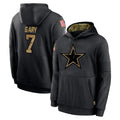 Vanessashop D.Cowboys #7 Rashan Gary Player Black Salute to Service Pullover Hoodies Limited Stitched Jerseys