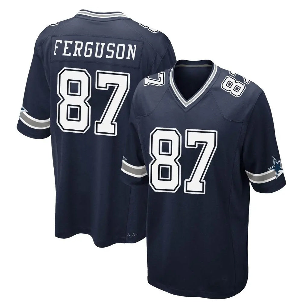 Vanessashop D.Cowboys #87 Jake Ferguson Player Navy Home Game Stitched Jerseys
