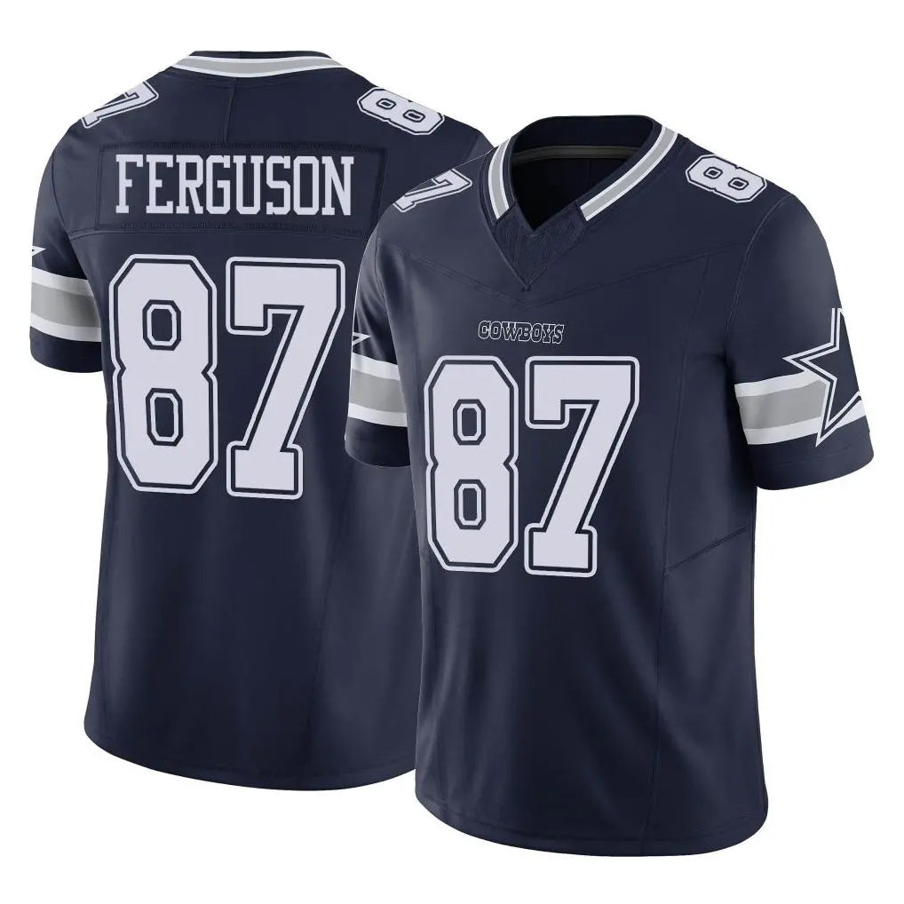 Vanessashop D.Cowboys #87 Jake Ferguson Player Navy Limited Vapor F.U.S.E. Home Game Stitched Jerseys