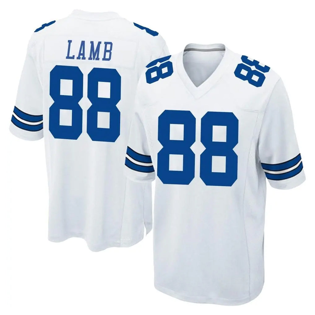 Vanessashop D.Cowboys #88 CeeDee Lamb Player White Home Game Stitched Jerseys