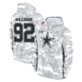 Vanessashop D.Cowboys #92 Quinnen Williams Player Arctic Camo Salute to Service Hoodies Limited Game Stitched Jerseys