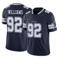 Vanessashop D.Cowboys #92 Quinnen Williams Player Navy Limited Vapor F.U.S.E. Home Game Stitched Jerseys