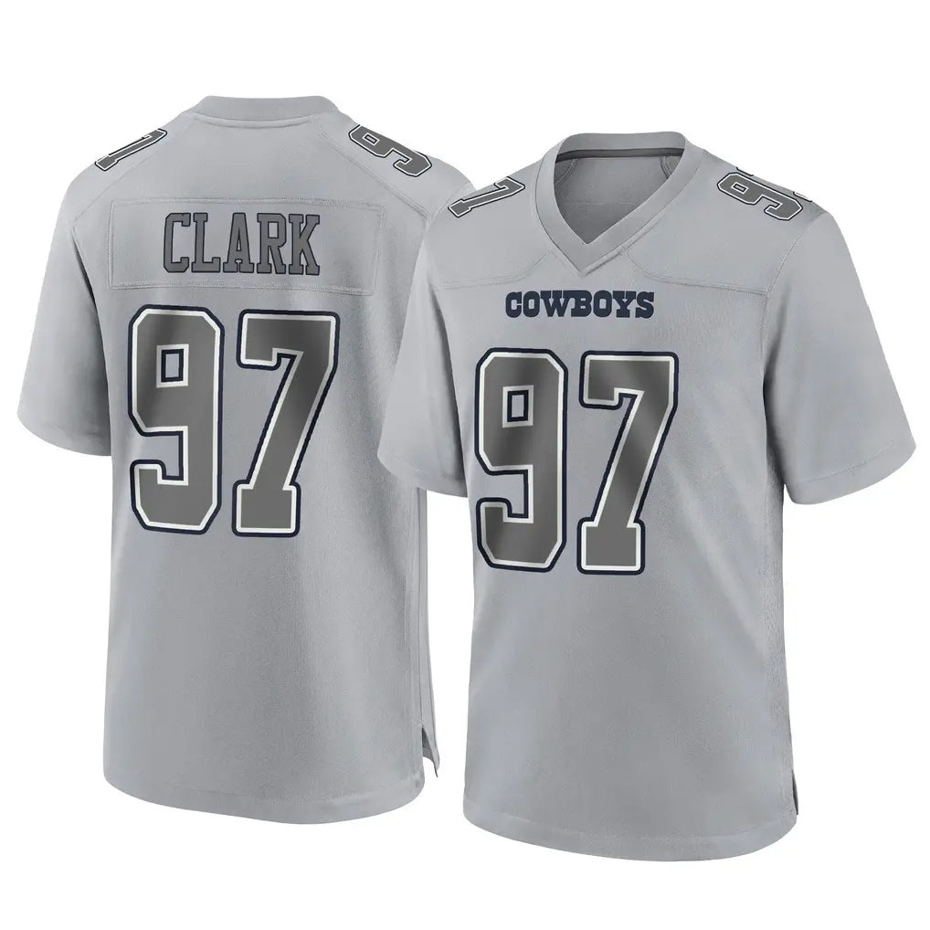 Vanessashop D.Cowboys #97 Kenny Clark Player Gray Atmosphere Fashion Home Game Stitched Jerseys