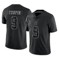 Vanessashop D.Cowboys #9 KaVontae Turpin Player Black Limited Reflective Home Game Stitched Jerseys