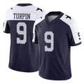 Vanessashop D.Cowboys #9 KaVontae Turpin Player Navy-White Limited Alternate Vapor F.U.S.E. Home Game Stitched Jerseys
