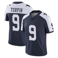 Vanessashop D.Cowboys #9 KaVontae Turpin Player Navy-White Limited Alternate Vapor Untouchable Home Game Stitched Jerseys