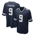 Vanessashop D.Cowboys #9 KaVontae Turpin Player Navy Home Game Stitched Jerseys