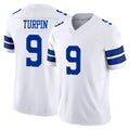 Vanessashop D.Cowboys #9 KaVontae Turpin Player White Vapor Untouchable Limited Home Game Stitched Jerseys